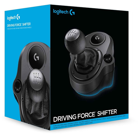 Logitech G Driving Force Shifter for G29, G920, and G923 Racing Wheels – Realistic 6-Speed Gear Shift with Durable Steel and Leather Construction