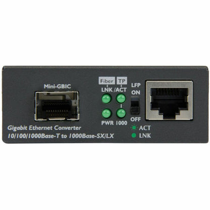 StarTech.com Gigabit Ethernet Fiber Media Converter with Open SFP Slot - Supports 10/100/1000 Networks