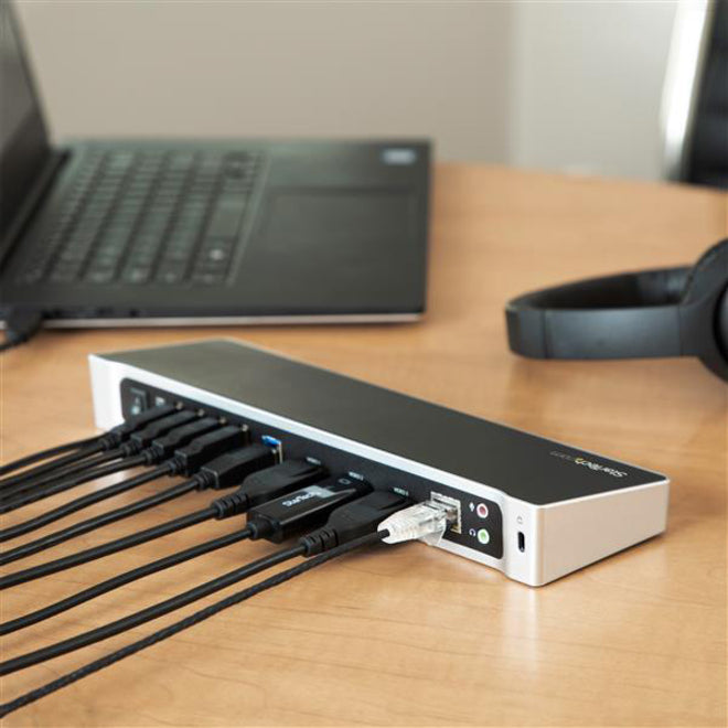 StarTech.com USB 3.0 Triple Monitor Docking Station – Supports 3 Displays with 4K UHD Resolution