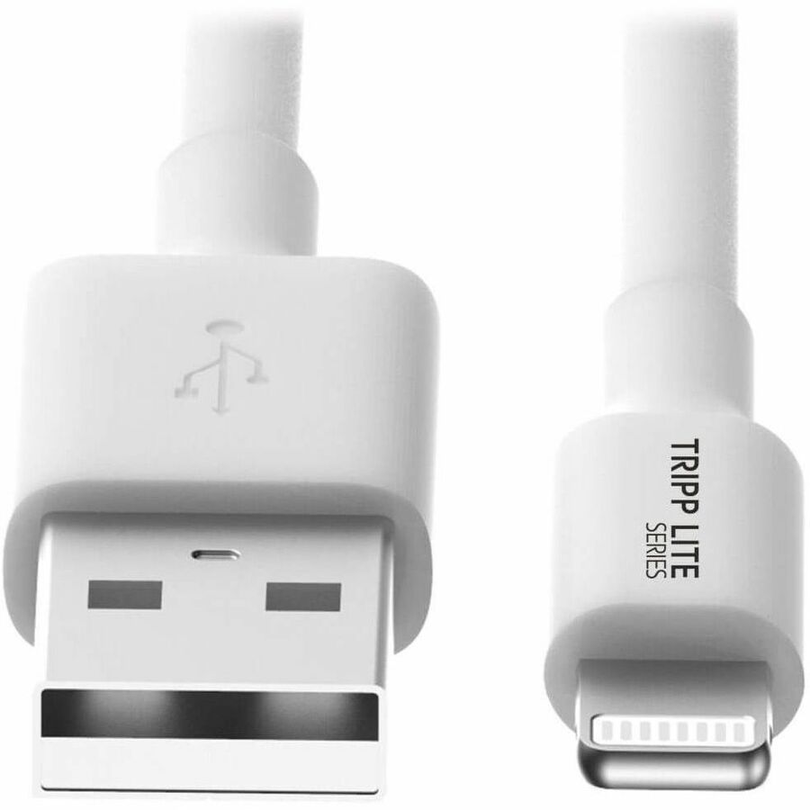 Eaton Tripp Lite Series USB-A to Lightning Sync/Charge Cable (M/M) – 10 ft. MFi Certified White