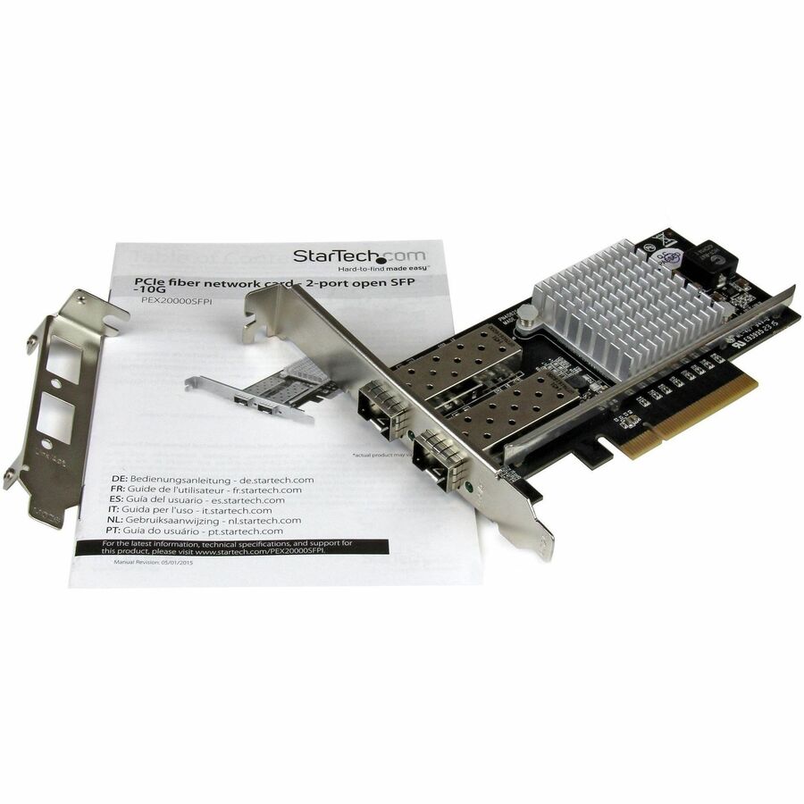 StarTech.com 2-Port 10G Fiber Network Card with Open SFP+ - PCIe, Intel 82599 Chipset