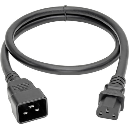 Eaton Tripp Lite Series C20 to C13 Power Cord for Computers and Servers - Heavy-Duty 14 AWG, 3 Feet, 15A, 230V
