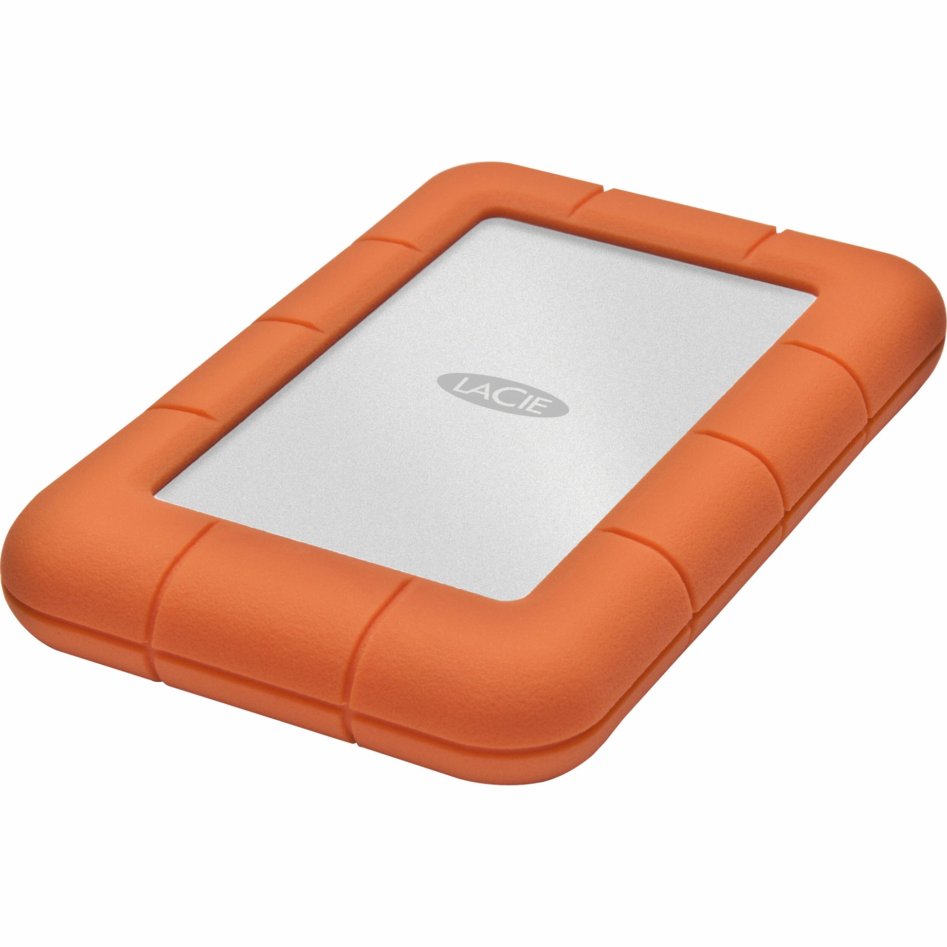 Seagate Technology LaCie Rugged Mini 1TB Portable External Hard Drive - 2.5 Inch, USB 3.0, Silver and Orange