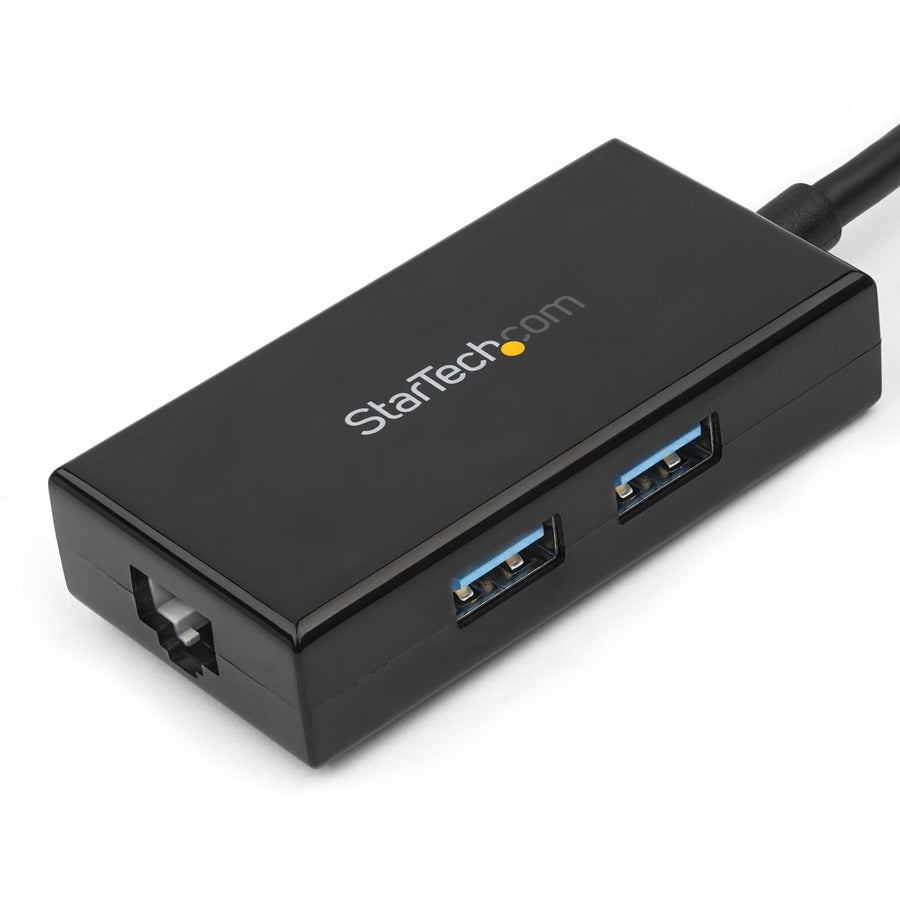StarTech.com USB 3.0 to Gigabit Ethernet Adapter with 2-Port USB Hub - Part No. USB31000S2H
