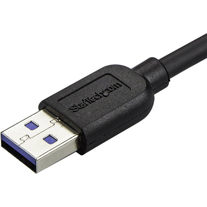 StarTech.com 0.5m (20in) Slim Micro USB 3.1 Gen 1 Cable with Right-Angled Connector