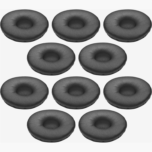 Jabra Leatherette Ear Cushions for BIZ 2400 II Headset, Black – 10 Pack