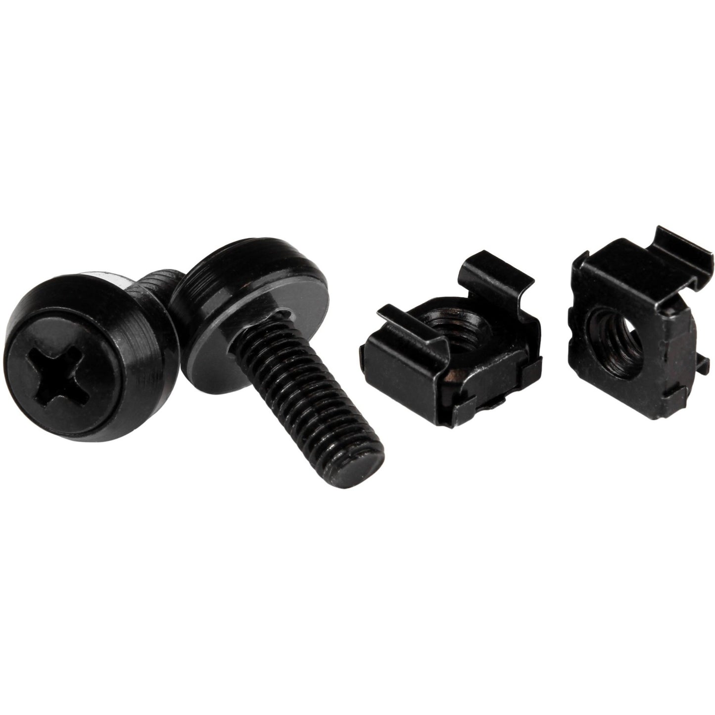 StarTech.com M6 x 12mm Screws and Cage Nuts Pack – Black for Server Racks and Cabinets