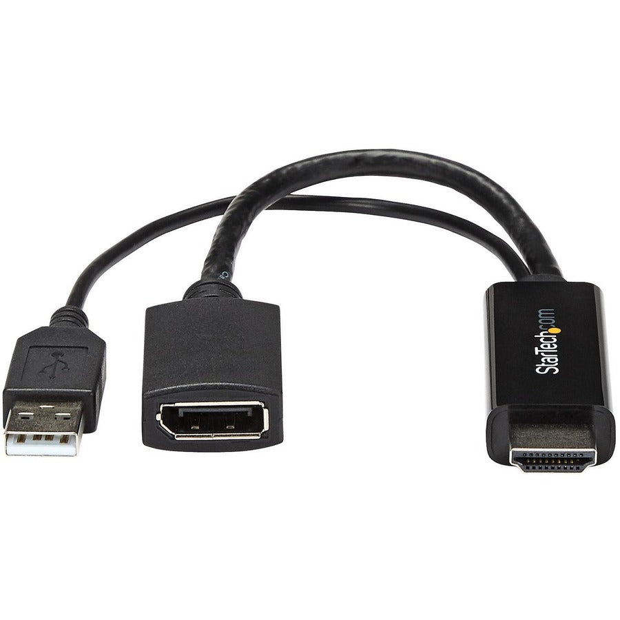StarTech.com HDMI to DisplayPort Adapter HD2DP - 4K at 30Hz, USB-Powered, Compact HDMI to DisplayPort Converter