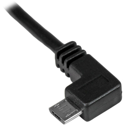 StarTech.com 1m Left-Angle Micro-USB 2.0 Charging and Data Transfer Cable (Part #USBAUB1MLA)