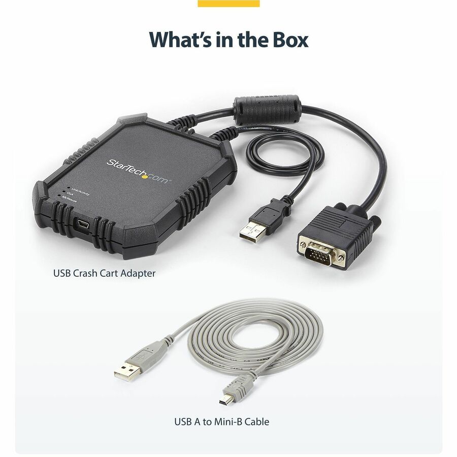 StarTech.com Laptop to Server KVM Console with Rugged USB Crash Cart Adapter Part NOTECONS02X