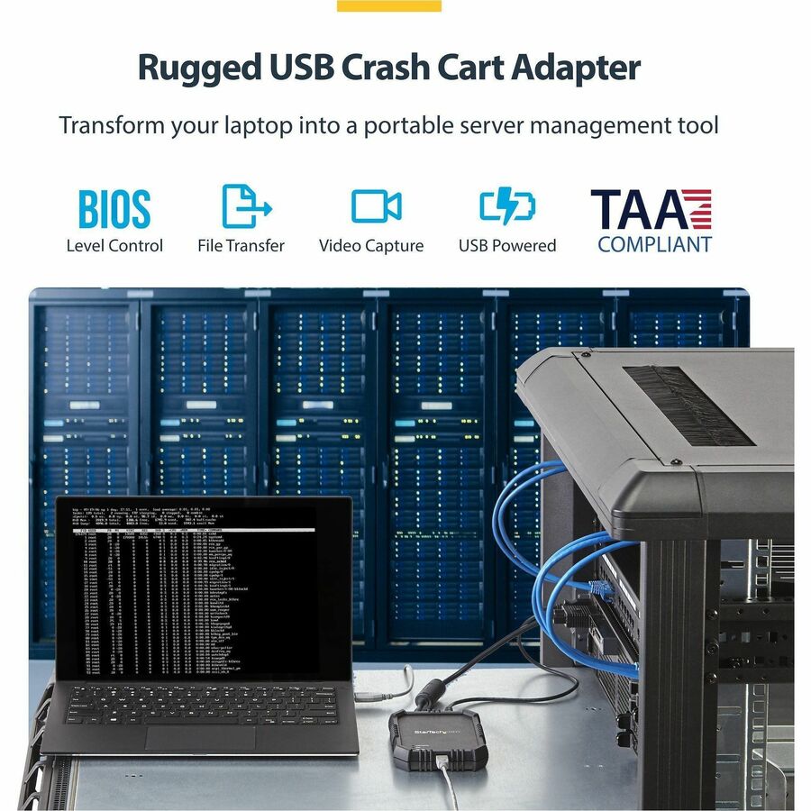 StarTech.com Laptop to Server KVM Console with Rugged USB Crash Cart Adapter Part NOTECONS02X