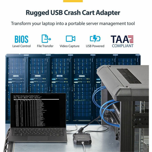 StarTech.com Laptop to Server KVM Console with Rugged USB Crash Cart Adapter Part NOTECONS02X