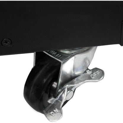 StarTech.com 9U Portable Open Frame Server Rack with Casters - 19 Inch Mobile Data Cabinet for Networking and Telecommunication Equipment