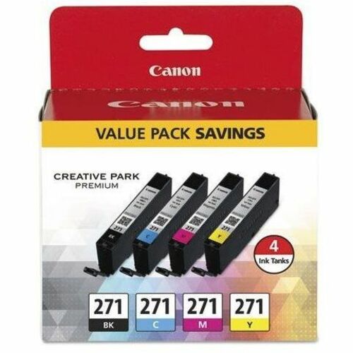 Canon CLI Ink Cartridge 0390C005 for Pixma Printers – Original Black Inkjet Cartridge (4-Pack)