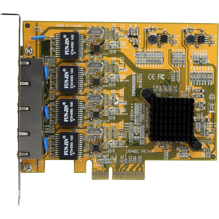 StarTech.com 4-Port PCIe Gigabit Network Adapter Card - Quad-Port PCIe NIC with RTL8111G Chipset