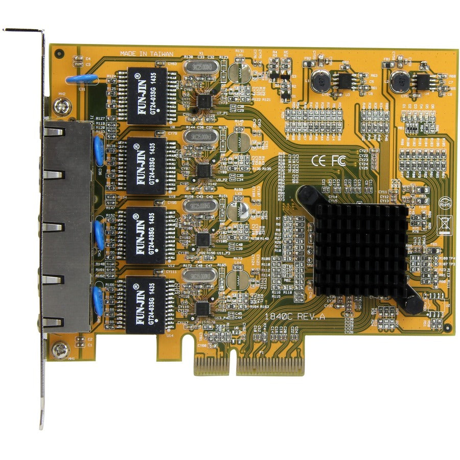 StarTech.com 4-Port PCIe Gigabit Network Adapter Card - Quad-Port PCIe NIC with RTL8111G Chipset