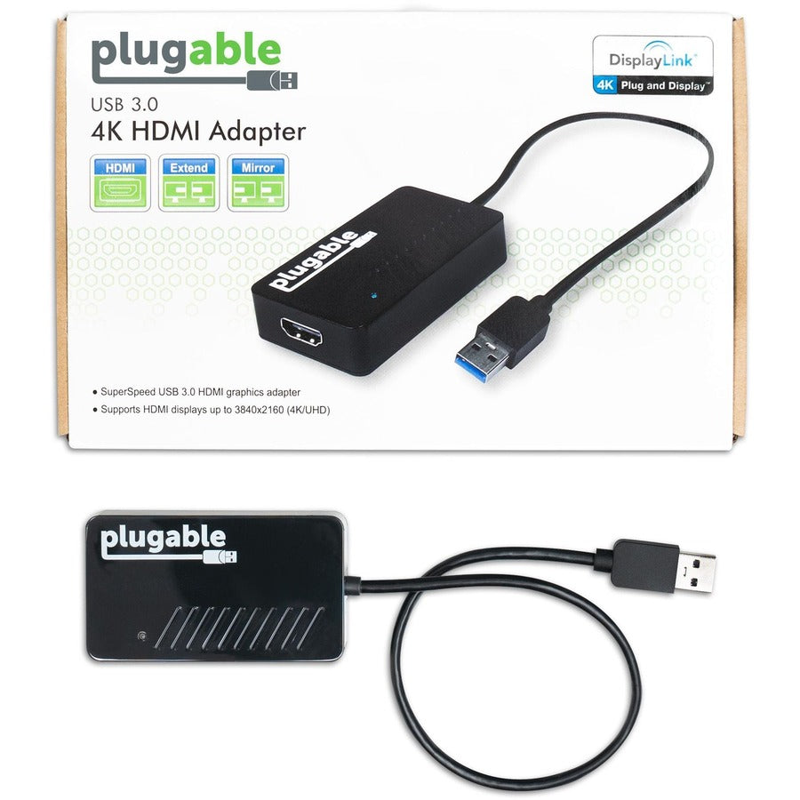 Plugable Technologies UGA-4KHDMI USB 3.0 to 4K HDMI Display Adapter for Multiple Monitors