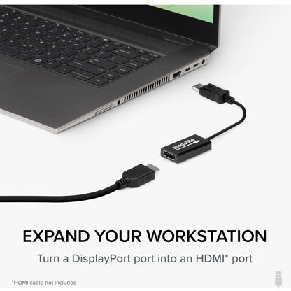 Plugable Active DisplayPort to HDMI Adapter - Connect DisplayPort Laptops and Desktops to 4K HDMI Monitors and TVs
