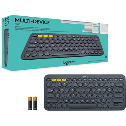 Logitech K380 Multi-Device Bluetooth Keyboard - Compact Wireless Keyboard for Multiple Platforms