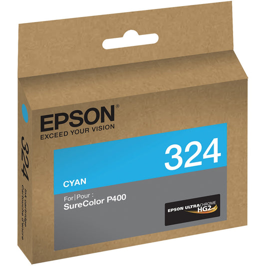 Epson UltraChrome 324 Cyan Ink Cartridge for SureColor P400 - Original Inkjet Cartridge
