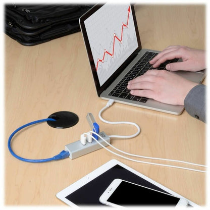 Eaton Tripp Lite Series U460-003-3A1G USB 3.1 Gen 1 USB-C Portable Hub with Ethernet and 3 USB-A Ports