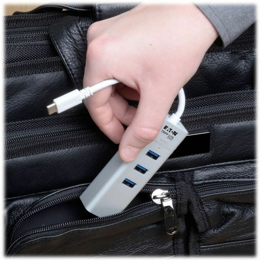 Eaton Tripp Lite Series U460-003-3A1G USB 3.1 Gen 1 USB-C Portable Hub with Ethernet and 3 USB-A Ports