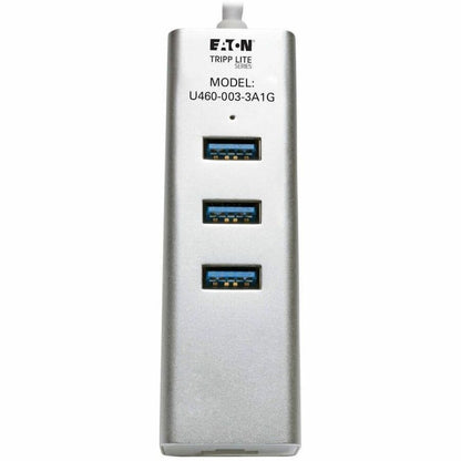 Eaton Tripp Lite Series U460-003-3A1G USB 3.1 Gen 1 USB-C Portable Hub with Ethernet and 3 USB-A Ports