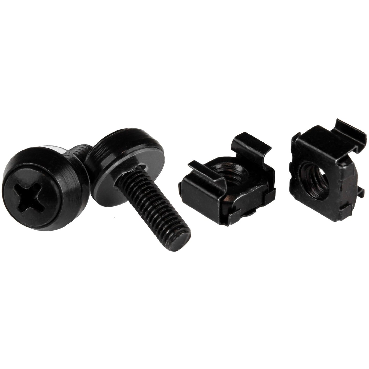StarTech.com M5 x 12mm Screws and Cage Nuts 100 Pack for Rack Mounting, Black
