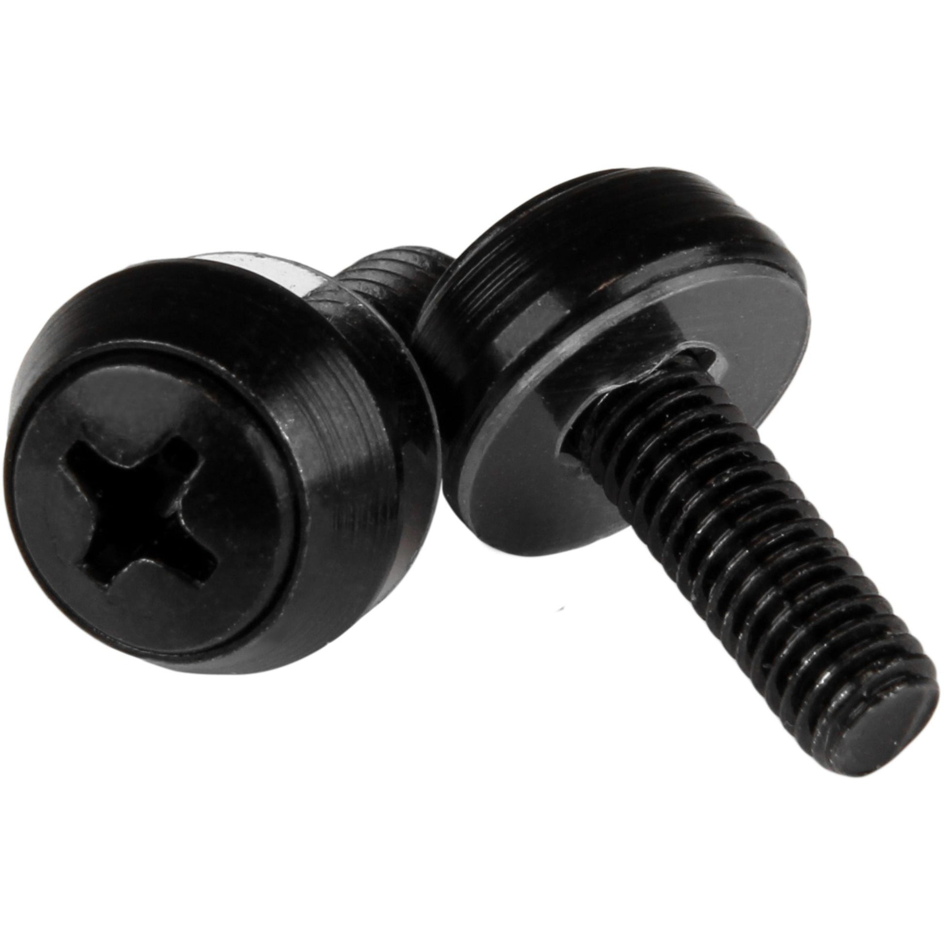 StarTech.com M5 x 12mm Mounting Screws - 100 Pack, Black - Rack and Cabinet Hardware