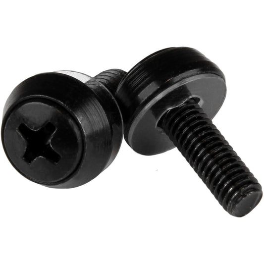StarTech.com M5 x 12mm Mounting Screws - 100 Pack, Black - Rack and Cabinet Hardware