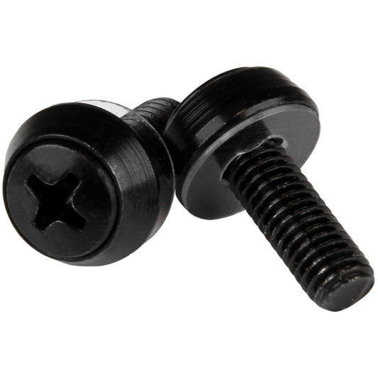 StarTech.com M6 x 12mm Mounting Screws - 50 Pack for Server Racks & Cabinets, Black