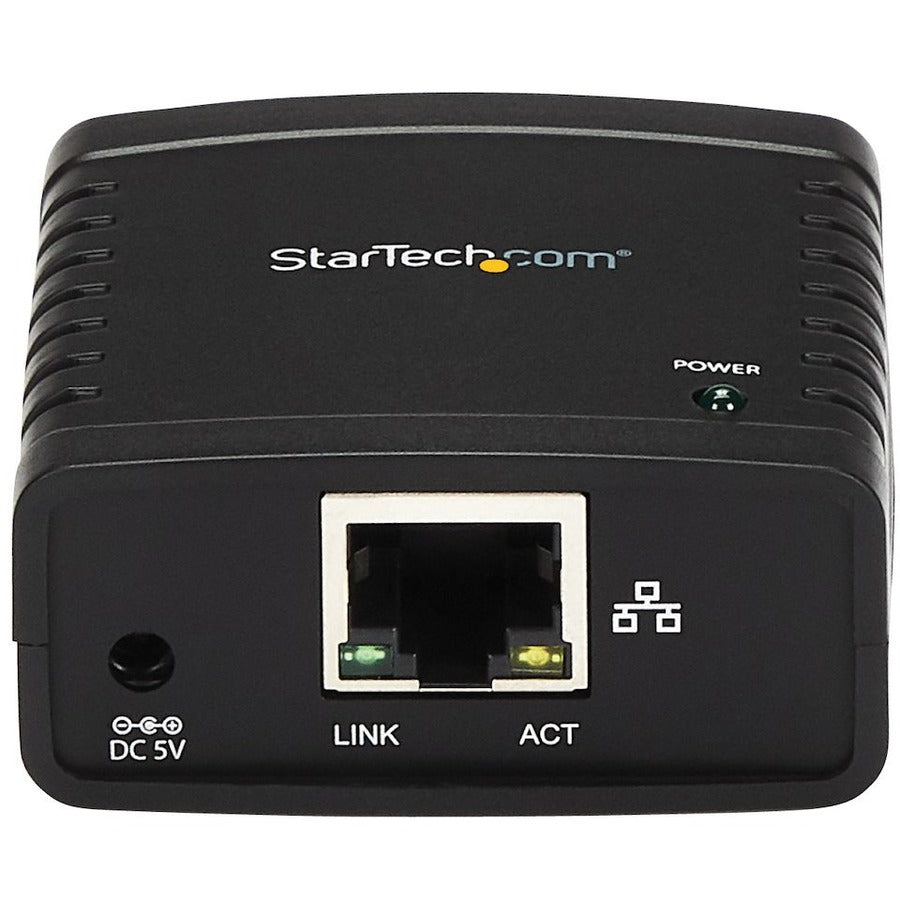 StarTech.com 10/100Mbps Ethernet to USB 2.0 Network LPR Print Server - Shared USB Printer Solution