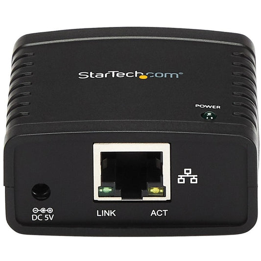 StarTech.com 10/100Mbps Ethernet to USB 2.0 Network LPR Print Server - Shared USB Printer Solution