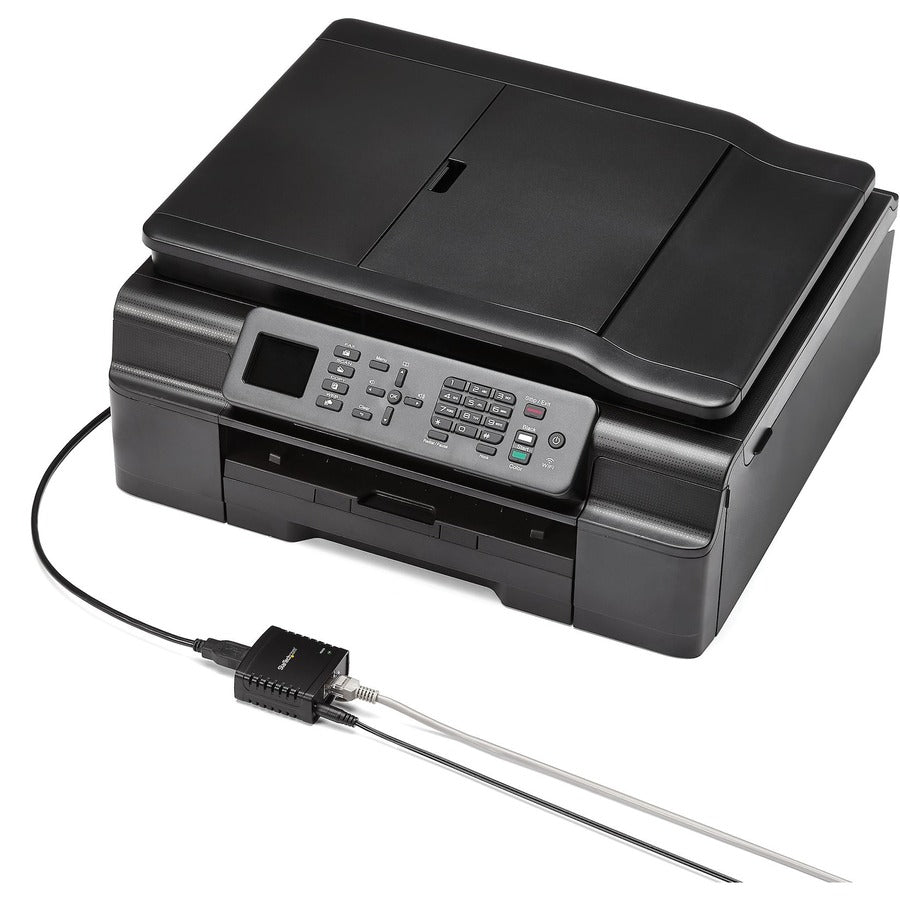 StarTech.com 10/100Mbps Ethernet to USB 2.0 Network LPR Print Server - Shared USB Printer Solution