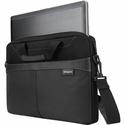 Targus Business Casual TSS898 15.6-Inch Laptop Slim Briefcase with Padded Compartment and Trolley Strap, Black