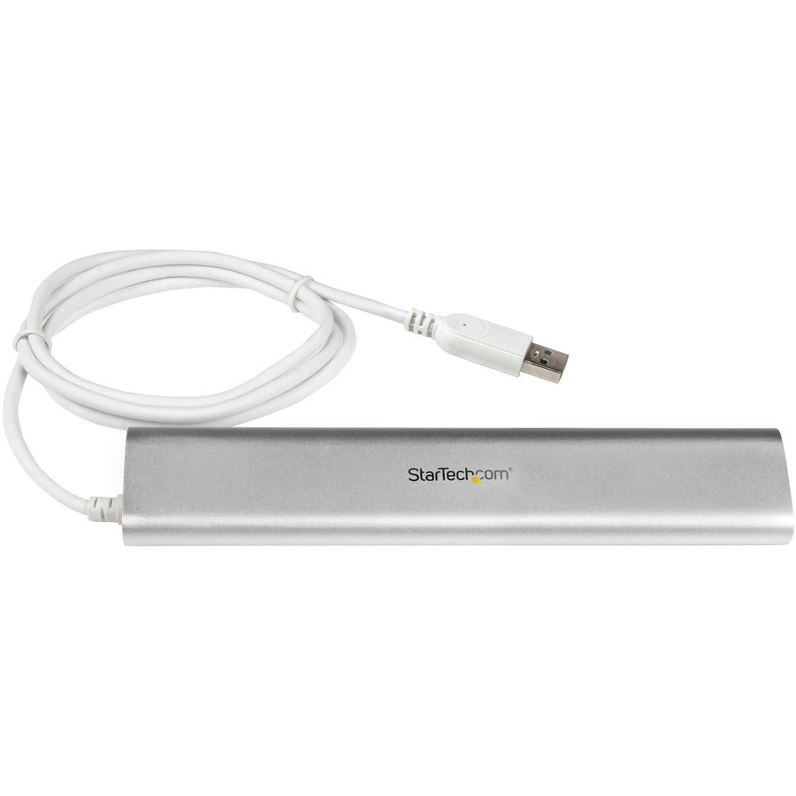 StarTech.com 7 Port USB 3.0 Hub with Built-in Cable – Compact Aluminum Design, Compatible with USB 2.0 Devices