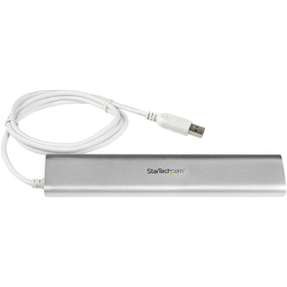 StarTech.com 7 Port USB 3.0 Hub with Built-in Cable – Compact Aluminum Design, Compatible with USB 2.0 Devices