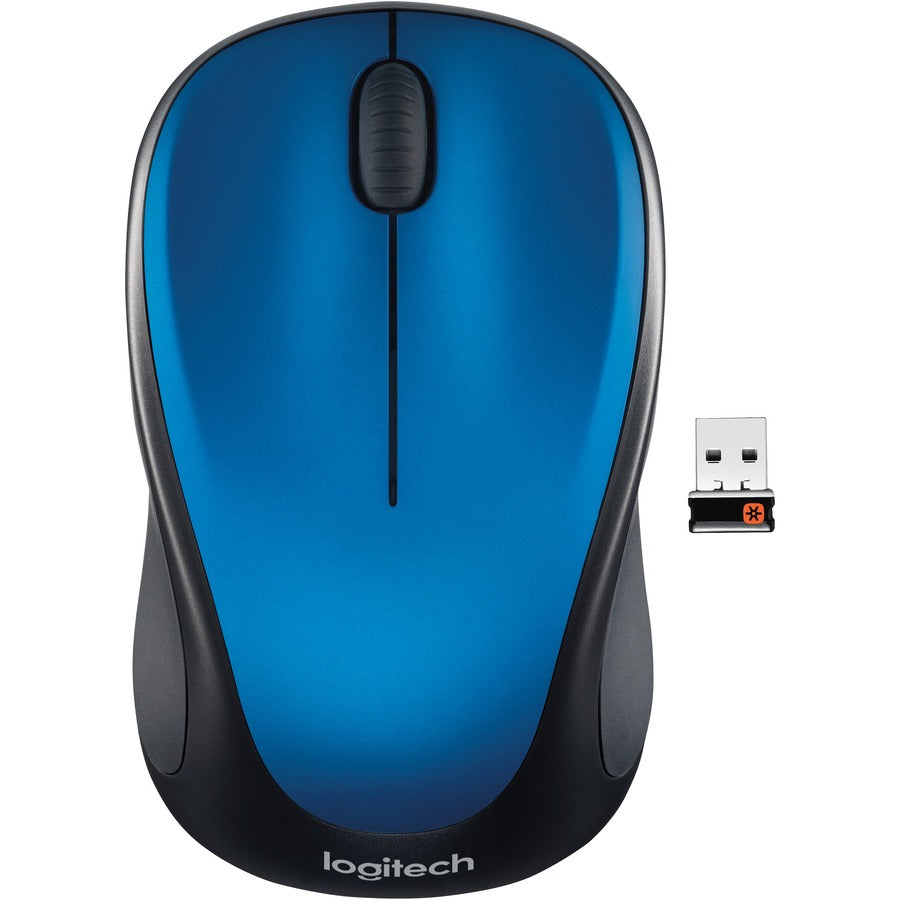 Logitech M317 Wireless Mouse - 2.4 GHz with USB Receiver, 1000 DPI Optical Tracking, 12-Month Battery Life, Compatible with PC, Mac, Chromebook in Steel Blue