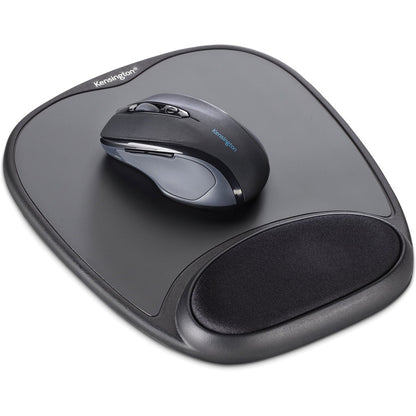 Kensington Comfort Gel Mouse Pad - Black with Non-Skid Base and Gel Cushioning