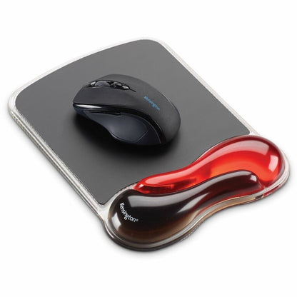 Kensington Duo Gel Mouse Pad Wrist Rest - Red for Ergonomic Support and Style