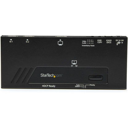 StarTech.com 2-Port HDMI Automatic Video Switch - 4K 2x1 HDMI Switch with Fast Switching, Auto-Sensing, and Serial Control