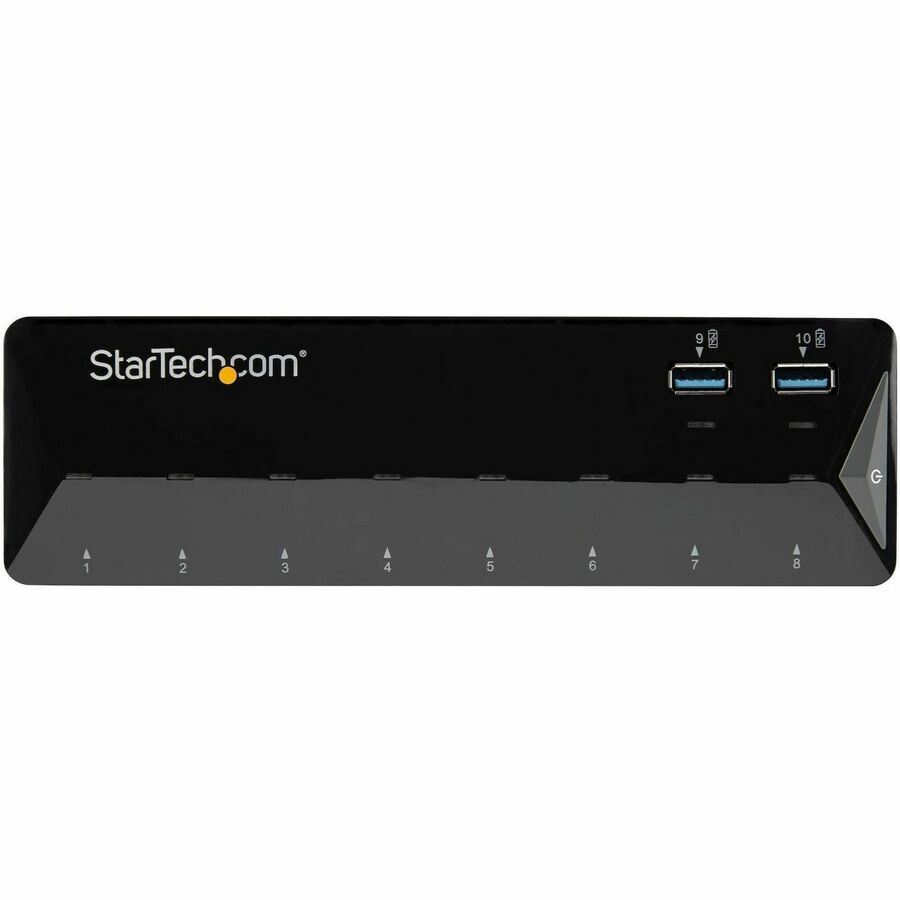 StarTech.com 10-Port USB 3.0 Hub with Charge and Sync Ports - Desktop External USB Hub with Fast-Charging