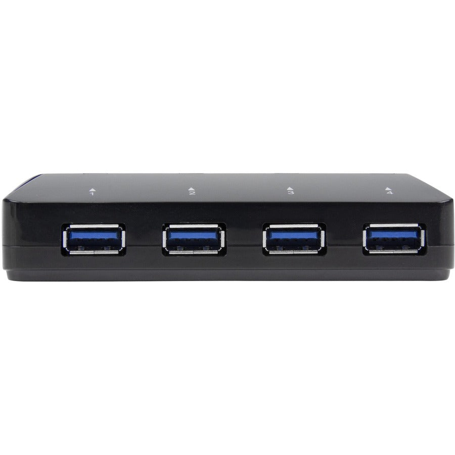 StarTech.com 4-Port USB 3.0 Hub with Dedicated 2.4A Charging Port - External Desktop USB Hub with Fast Data Transfer and Charging Capabilities