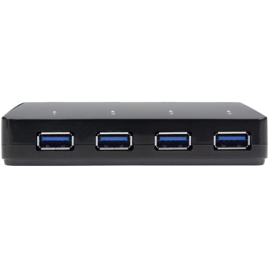 StarTech.com 4-Port USB 3.0 Hub with Dedicated 2.4A Charging Port - External Desktop USB Hub with Fast Data Transfer and Charging Capabilities