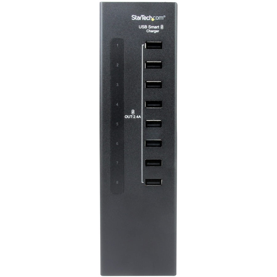 StarTech.com 8-Port USB Charging Station for Tablets and Smartphones - 96W/19.2A Power Hub