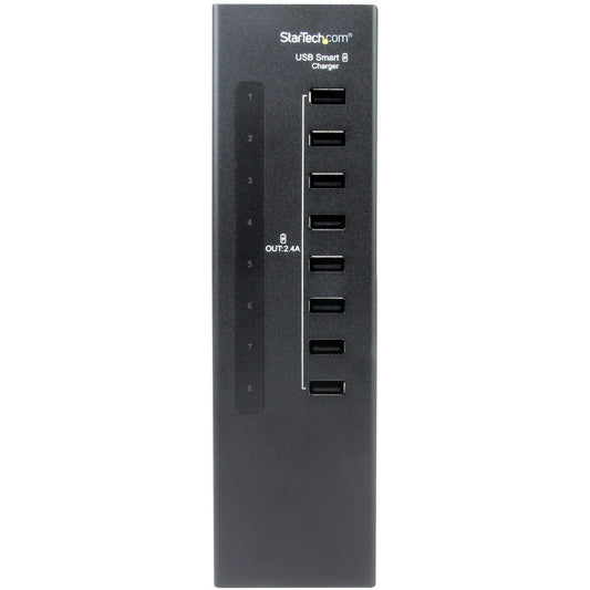 StarTech.com 8-Port USB Charging Station for Tablets and Smartphones - 96W/19.2A Power Hub