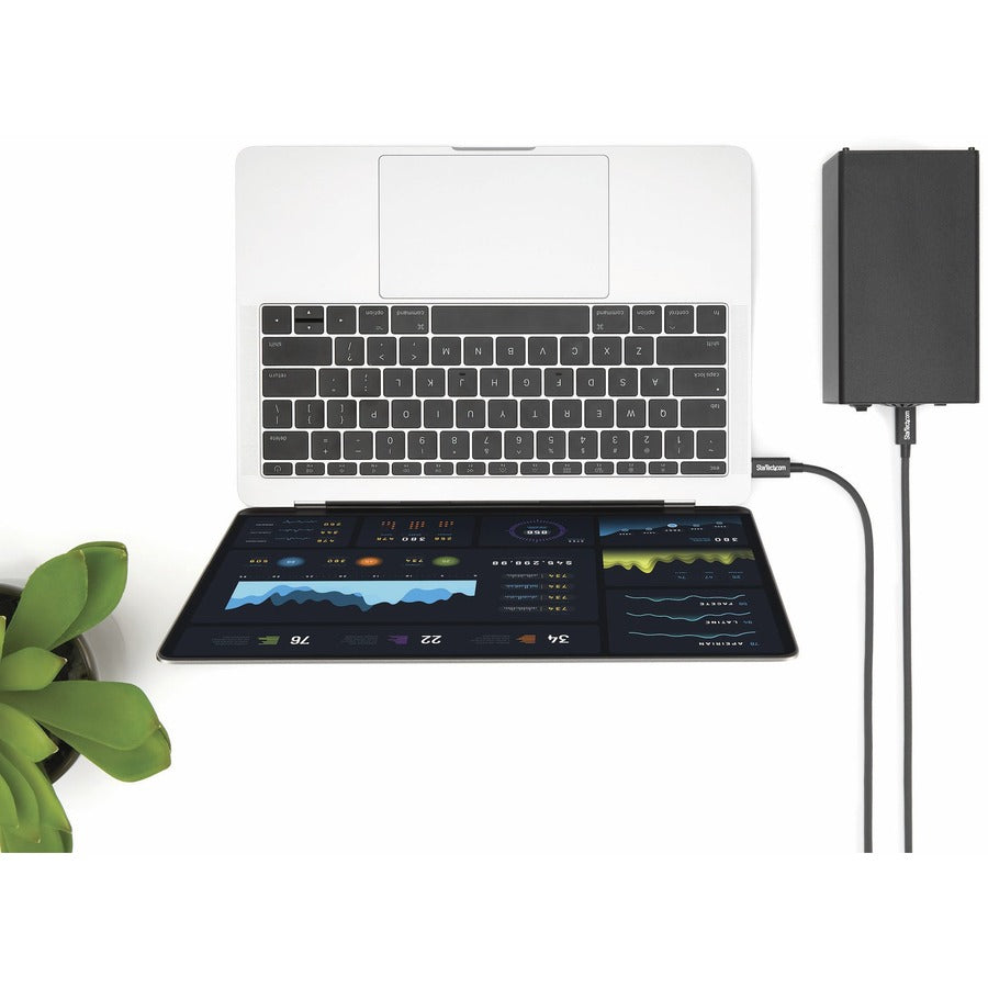 StarTech.com 2m (6.6ft) Thunderbolt 3 Cable, 20Gbps, 100W Power Delivery, 4K Video & Thunderbolt Certification