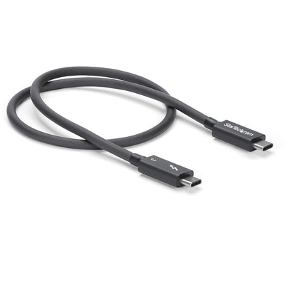 StarTech.com 50cm Thunderbolt 3 Cable (Part TBLT34MM50CM) – 40Gbps Data Transfer, 100W Power Delivery, Supports 4K & 5K Video