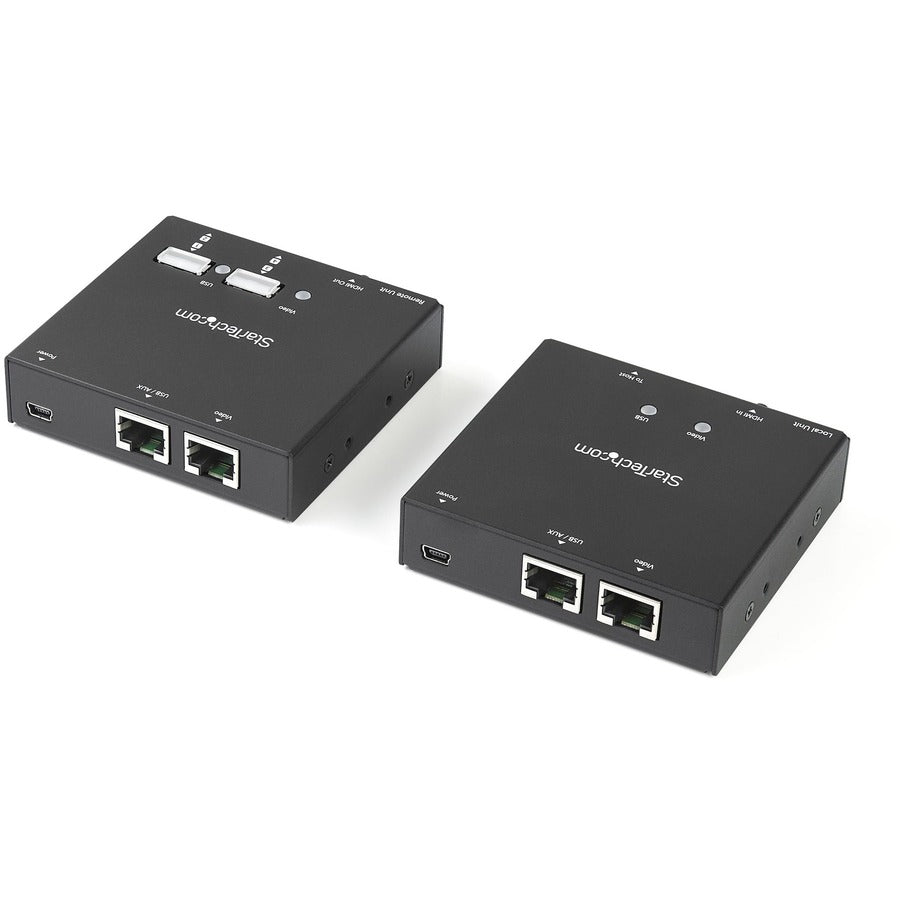 StarTech.com HDMI over CAT6 Extender with 4-Port USB Hub – 165 ft (50m) – 1080p Video and USB Extension