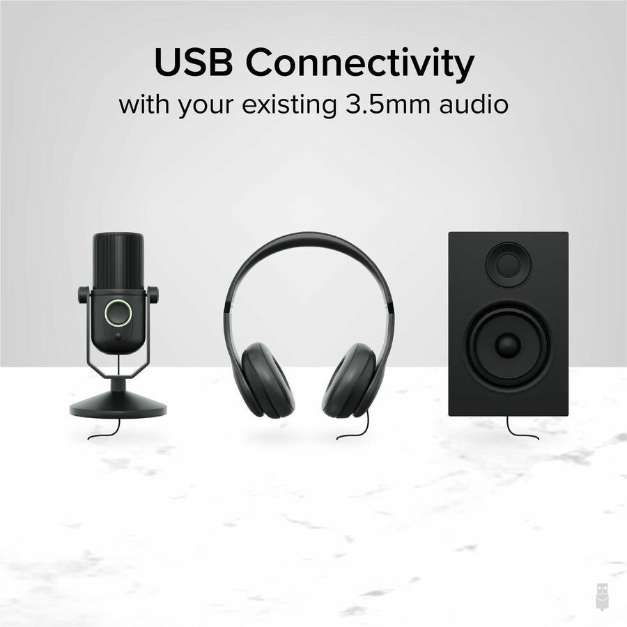 Plugable USB-AUDIO Mini-phone/USB Audio Adapter with 3.5mm Headphone and Microphone Jacks
